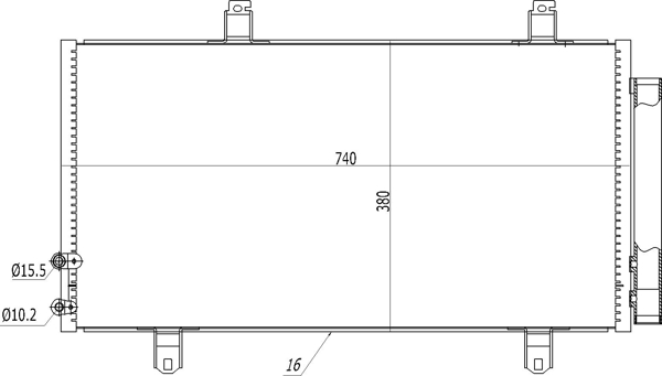 Condenser, air conditioning - 614 524 HART