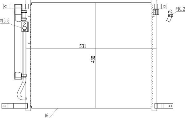 Condenser, air conditioning - 614 525 HART