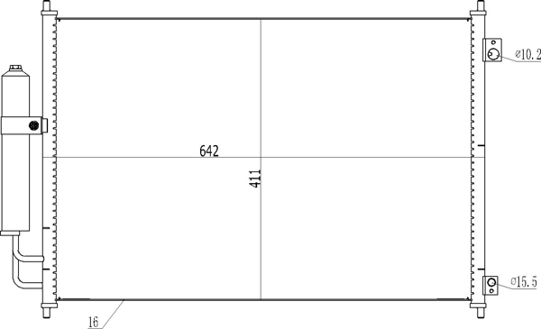 Condenser, air conditioning - 614 532 HART