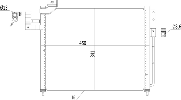 Condenser, air conditioning - 614 542 HART