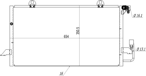 Condenser, air conditioning - 614 544 HART