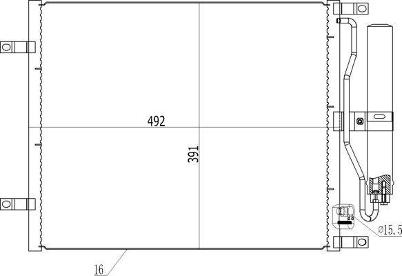 Condenser, air conditioning - 614 548 HART