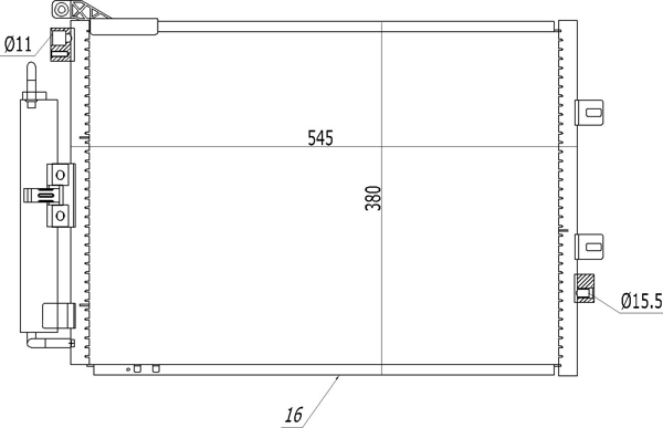 Condenser, air conditioning - 614 564 HART