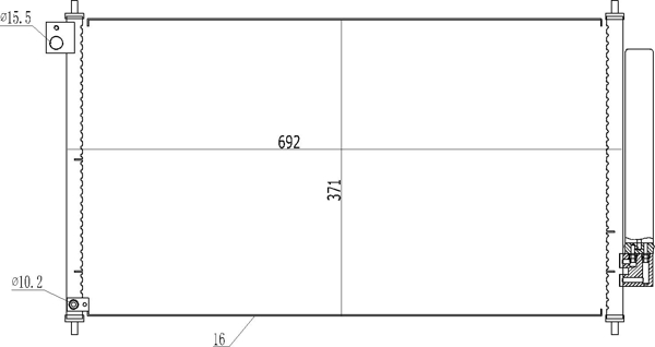 Condenser, air conditioning - 614 571 HART