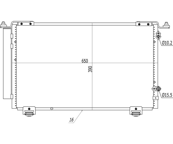 Condenser, air conditioning - 614 572 HART