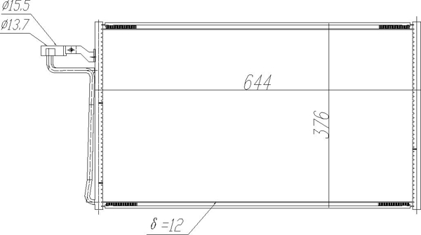 Condenser, air conditioning - 616 449 HART