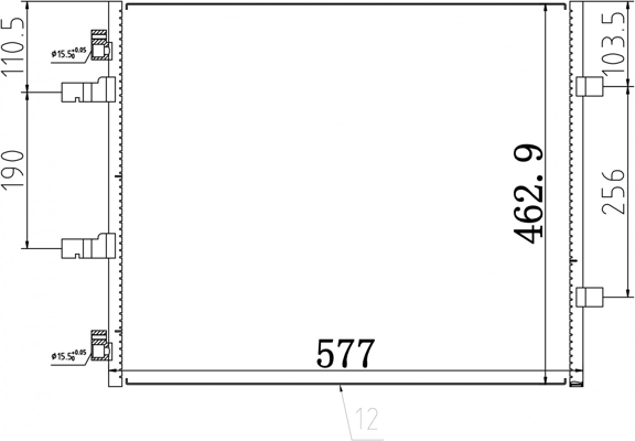 Condenser, air conditioning - 616 713 HART