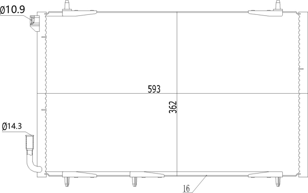 Condenser, air conditioning - 616 715 HART