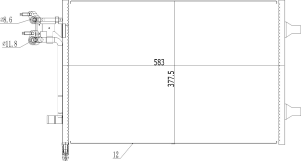 Condenser, air conditioning - 616 716 HART