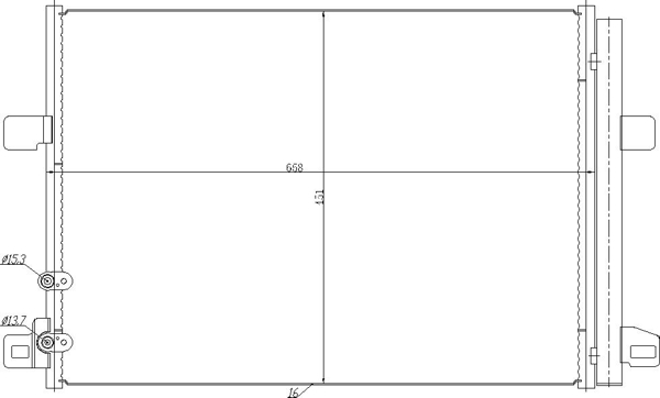 Condenser, air conditioning - 616 797 HART