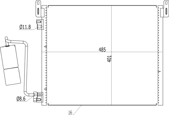 Condenser, air conditioning - 619 062 HART
