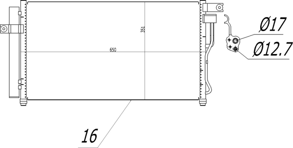 Kondensator, Klimaanlage - 619 064 HART
