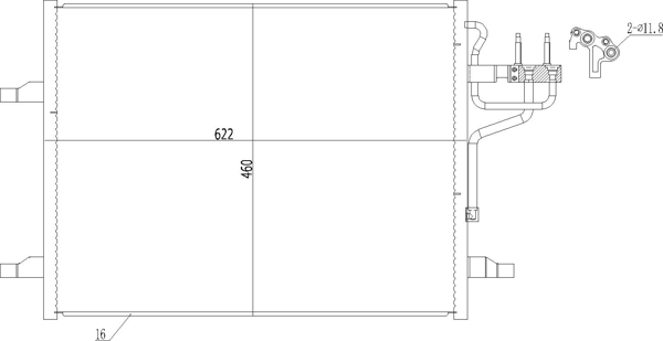 Condenser, air conditioning - 619 066 HART
