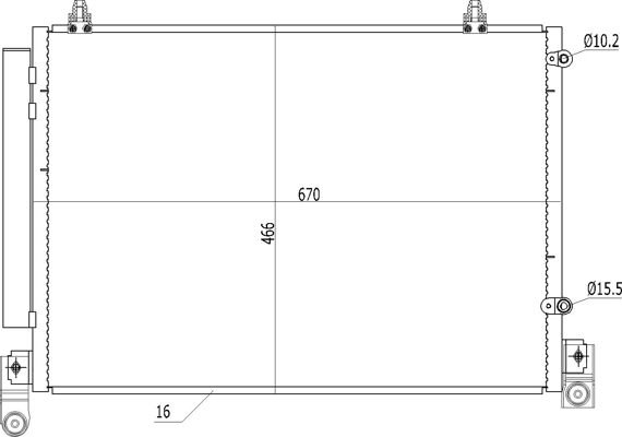 Condenser, air conditioning - 619 067 HART