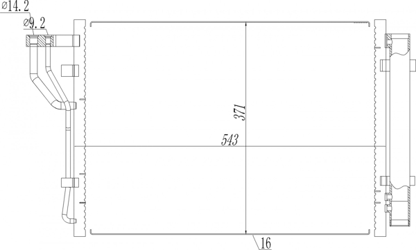 Condenser, air conditioning - 619 487 HART