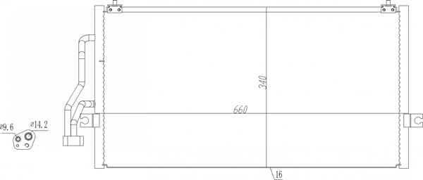 Condenser, air conditioning - 619 521 HART