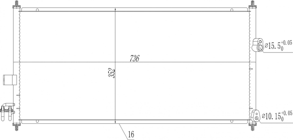 Condenser, air conditioning - 619 523 HART