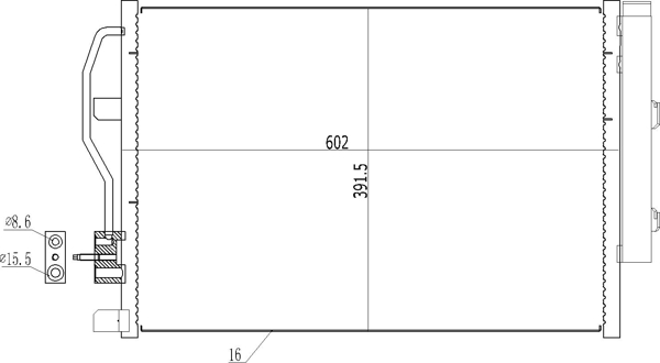 Condenser, air conditioning - 619 525 HART