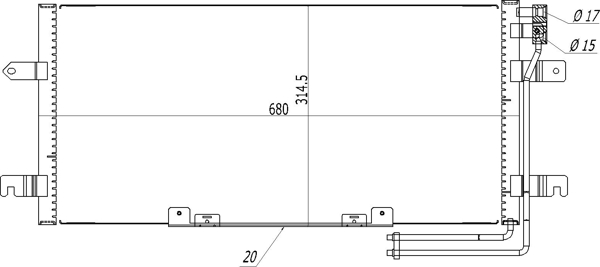 Condenser, air conditioning - 619 527 HART