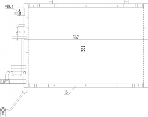 Condenser, air conditioning - 619 532 HART