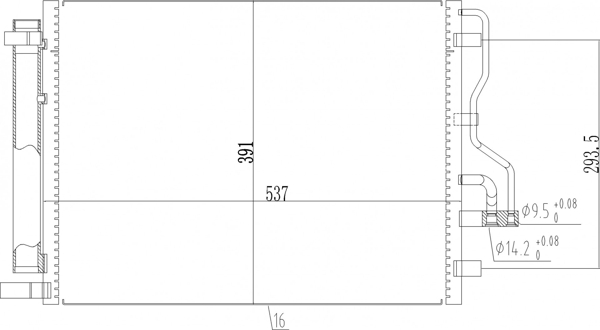 Condenser, air conditioning - 619 534 HART