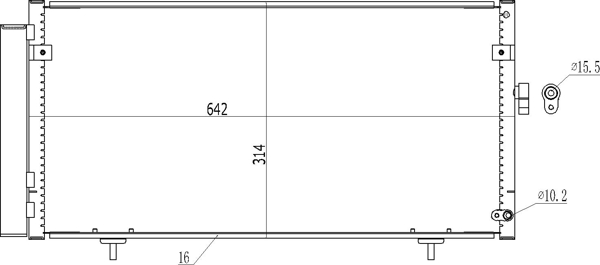 Condenser, air conditioning - 619 540 HART