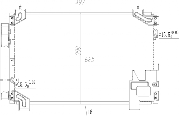 Condenser, air conditioning - 619 542 HART