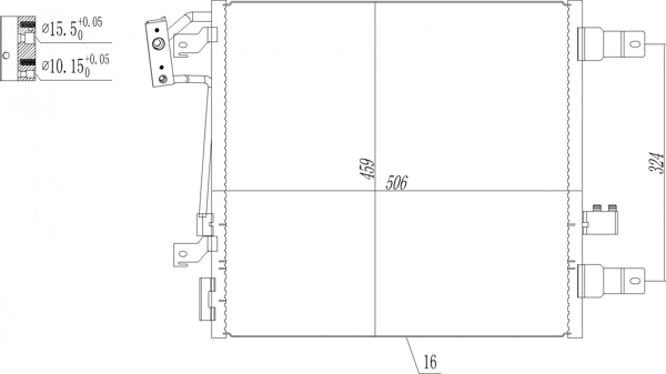 Condenser, air conditioning - 619 548 HART