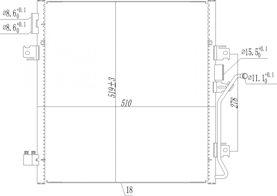 Condenser, air conditioning - 619 549 HART