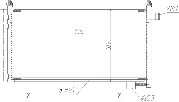 Condenser, air conditioning - 619 555 HART