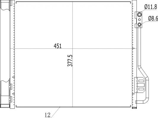 Kondensator, Klimaanlage - 621 607 HART