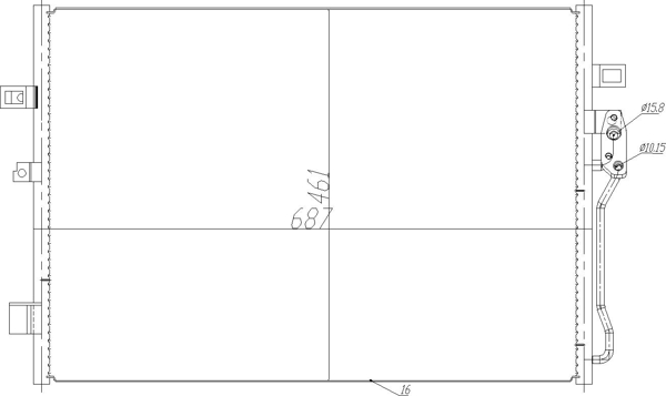 Condenser, air conditioning - 621 609 HART