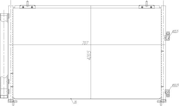 Condenser, air conditioning - 621 613 HART