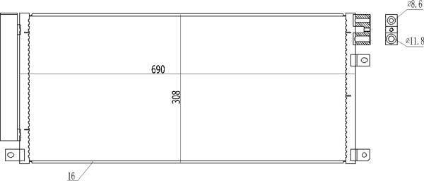 Condenser, air conditioning - 621 618 HART