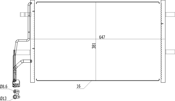 Condenser, air conditioning - 621 632 HART