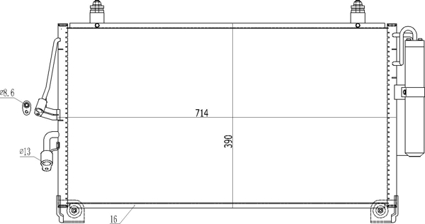 Condenser, air conditioning - 621 634 HART
