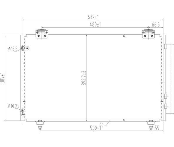 Condenser, air conditioning - 621 638 HART