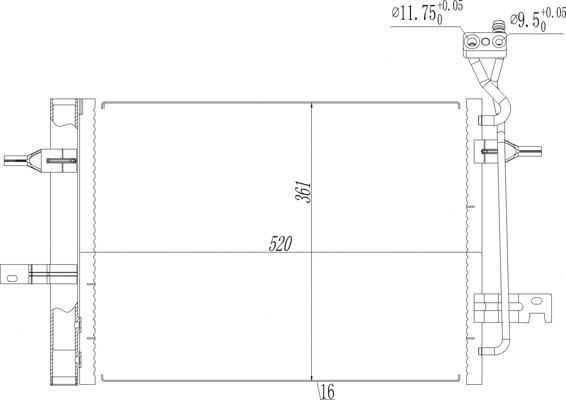 Condenser, air conditioning - 621 640 HART