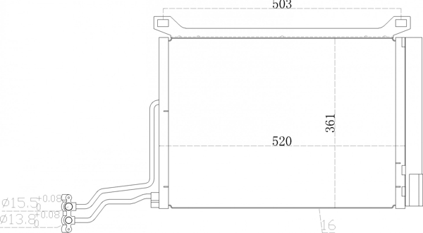 Condenser, air conditioning - 621 646 HART