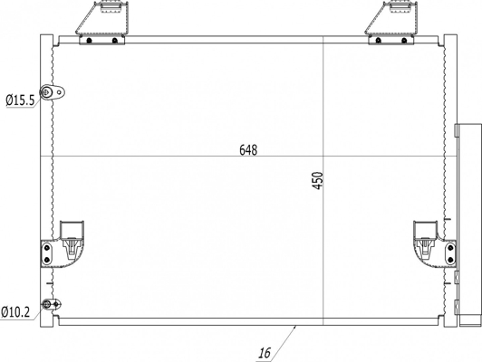 Condenser, air conditioning - 621 653 HART