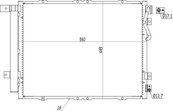 Condenser, air conditioning - 621 655 HART