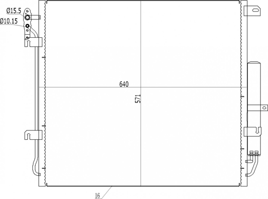 Condenser, air conditioning - 621 698 HART