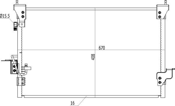 Condenser, air conditioning - 621 706 HART