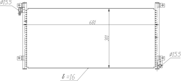 Condenser, air conditioning - 621 713 HART