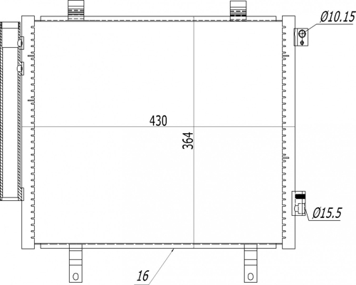 Condenser, air conditioning - 623 853 HART