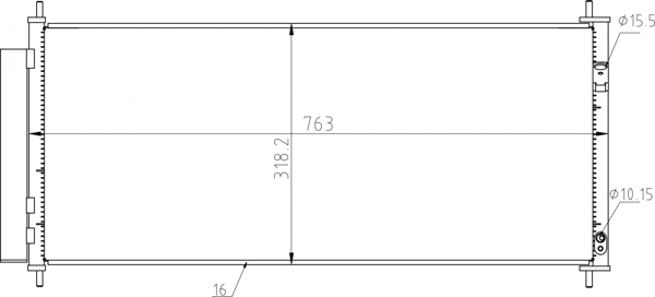 Condenser, air conditioning - 623 856 HART
