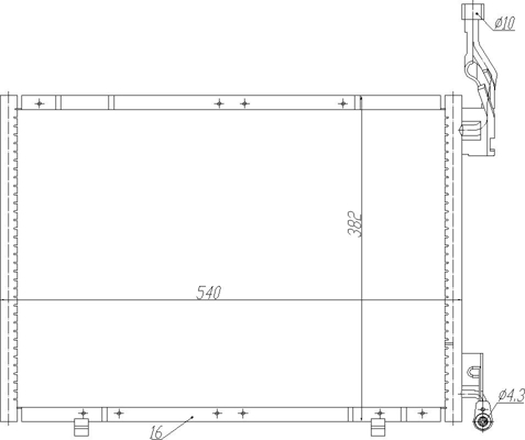 Condenser, air conditioning - 623 921 HART