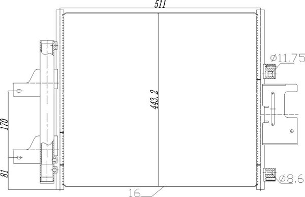 Condenser, air conditioning - 631 260 HART