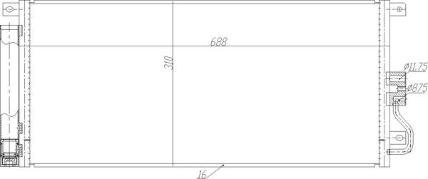 Condenser, air conditioning - 631 261 HART