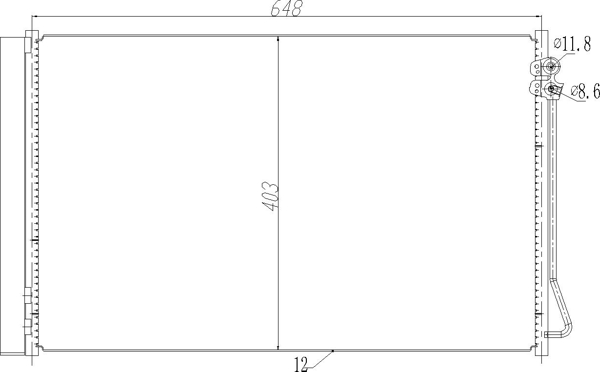 Condenser, air conditioning - 636 950 HART